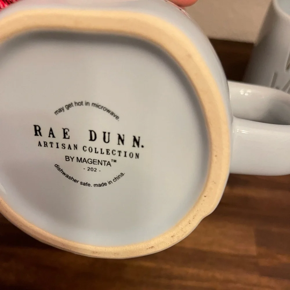 New Rae Dunn set of two “Warm Winter‎ Wishes” Christmas mugs